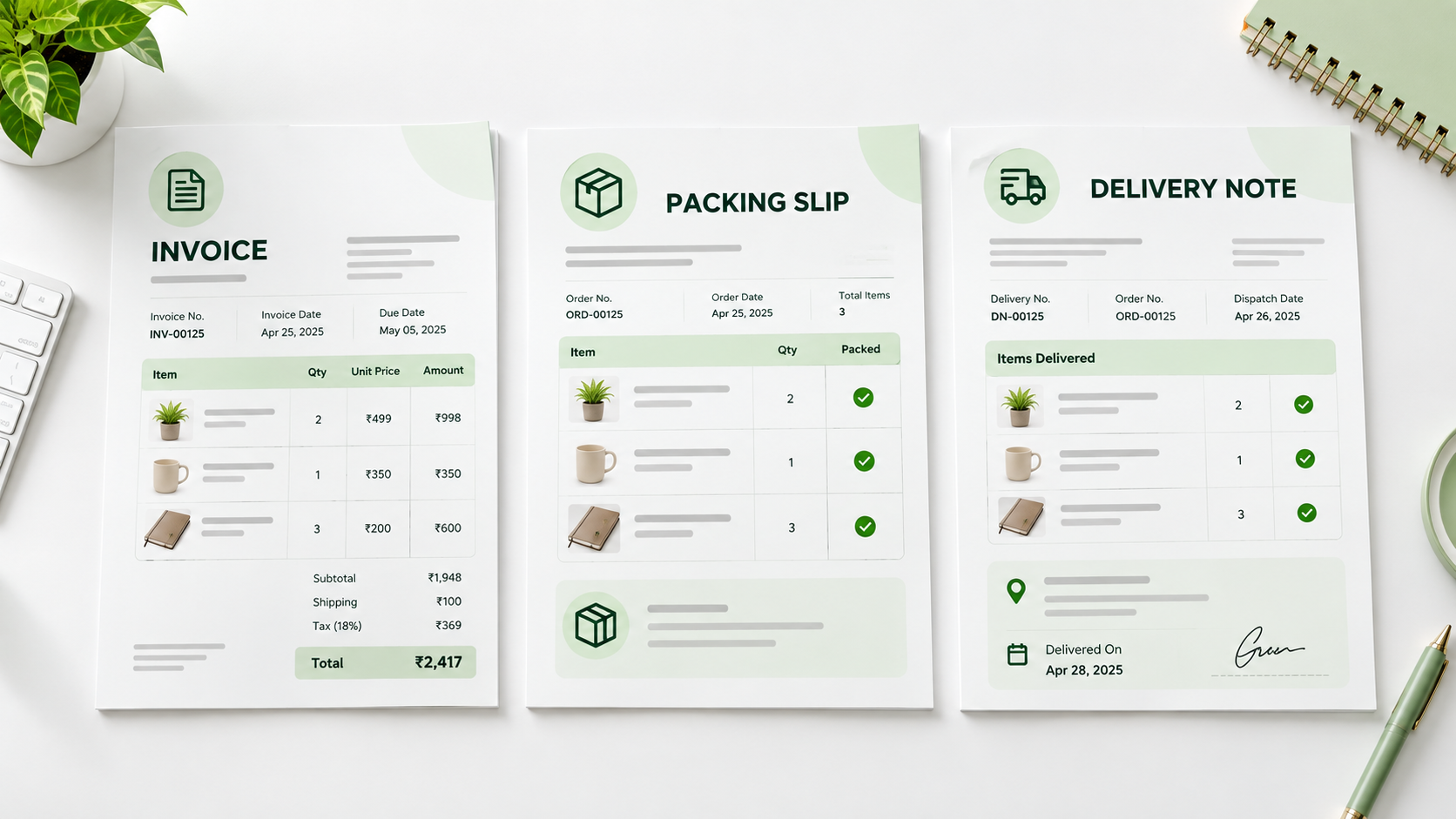 Packing Slip vs Invoice vs Delivery Note: What's the Difference?