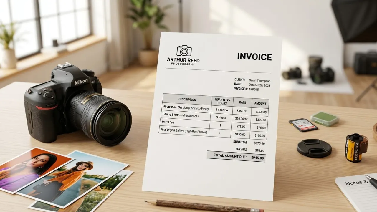Invoice for Photography Services: How Photographers Can Bill Clients Professionally