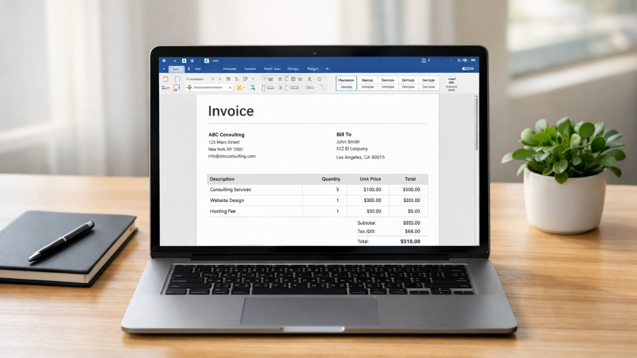 Simple Invoice Format in Word (Free Template for Small Businesses)